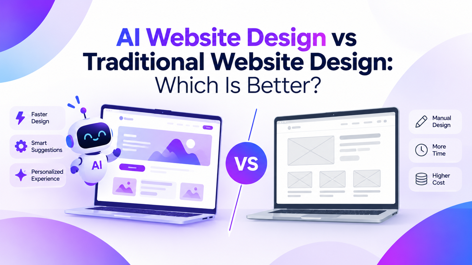 AI website design vs traditional design | DigiWokrkup